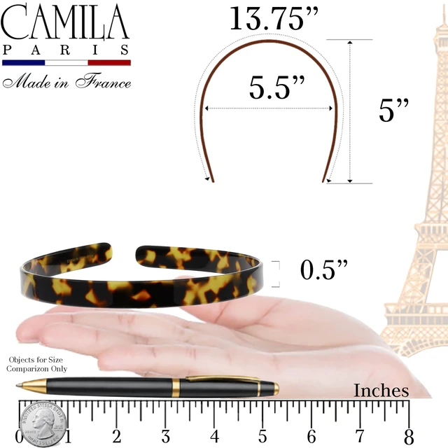 Alt view image 3 of 7 - Paris CP2003 French Headband for Women, Handmade Tokyo, Strong Hold Grip Women's Hair Band, Ligth and Very Flexible, No Slip Durable Styling Girls Hair Accessories, Made in France