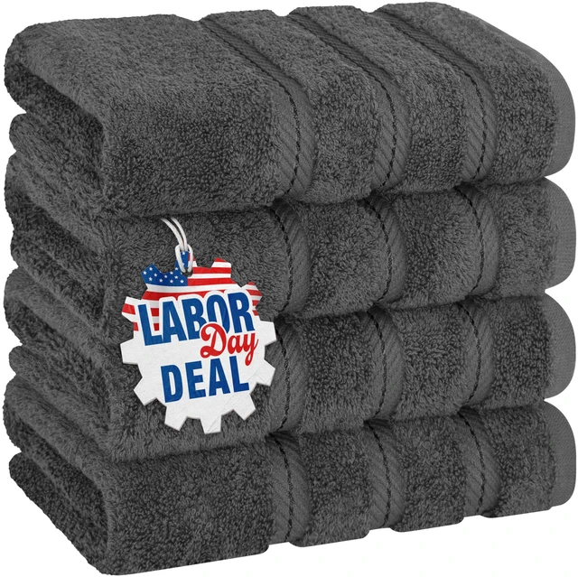 Main image of 100% Cotton Luxury Turkish Towels, 4 PC Hand Towel Set | Soft Absorbent Quick Dry OEKO Tex Standard 100 Certificated Durable Machine Washable Premium Hotel Quality