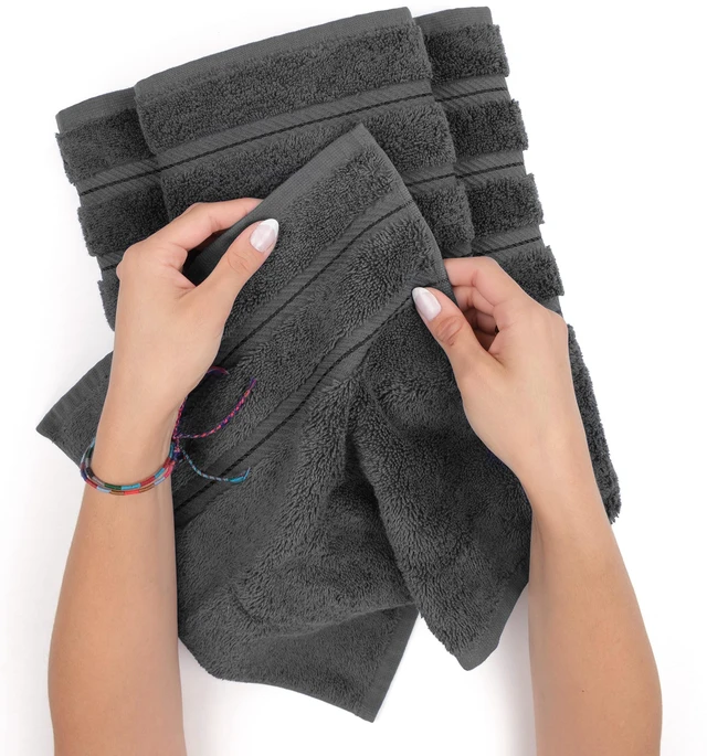 Alt view image 5 of 7 - 100% Cotton Luxury Turkish Towels, 4 PC Hand Towel Set | Soft Absorbent Quick Dry OEKO Tex Standard 100 Certificated Durable Machine Washable Premium Hotel Quality