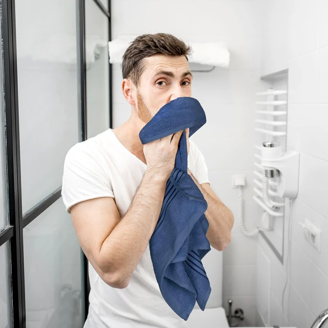 Alt view image 6 of 7 - 6 Piece Hand Towels Set, 16x28 in, 100% Cotton, Navy | Premium Lightweight Ring Spun Cotton Hand Towels - Highly Absorbent, Quick-Drying, Ideal for Travel, Camp, Hotel & Spa