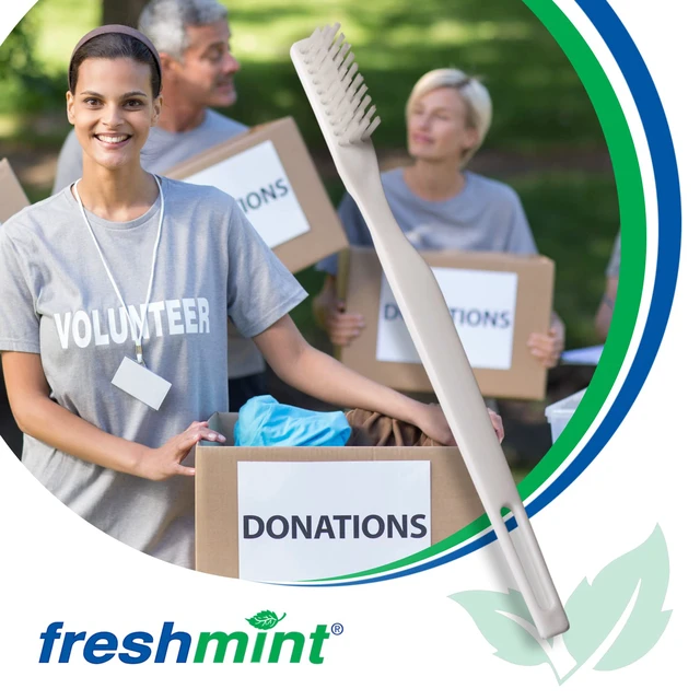 Alt view image 4 of 7 - Individually Wrapped Bulk 30 Tuft Adult Toothbrush (144 Pack) with Soft Nylon Bristles, Perfect for Travel, Hotel, Donation