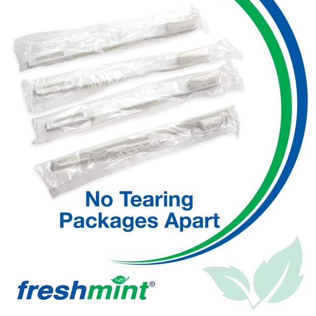 Alt view image 6 of 7 - Individually Wrapped Bulk 30 Tuft Adult Toothbrush (144 Pack) with Soft Nylon Bristles, Perfect for Travel, Hotel, Donation