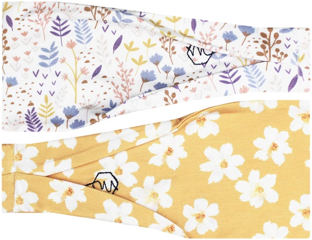 Main image of Blossom Wide Workout Headbands for Women, 4" Thick Non Slip Sweatbands for Women, 2Pack, Exercise, Yoga, Running, One Size, Black