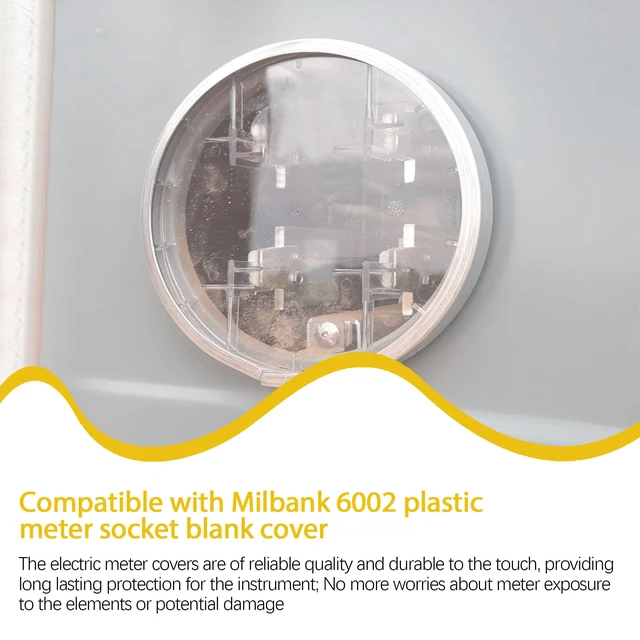 Alt view image 5 of 6 - Plastic Meter Blank replacement for Milbank 6002 | Electric Meter Covers Plastic Electric Meter Cover Plate (6 pack)