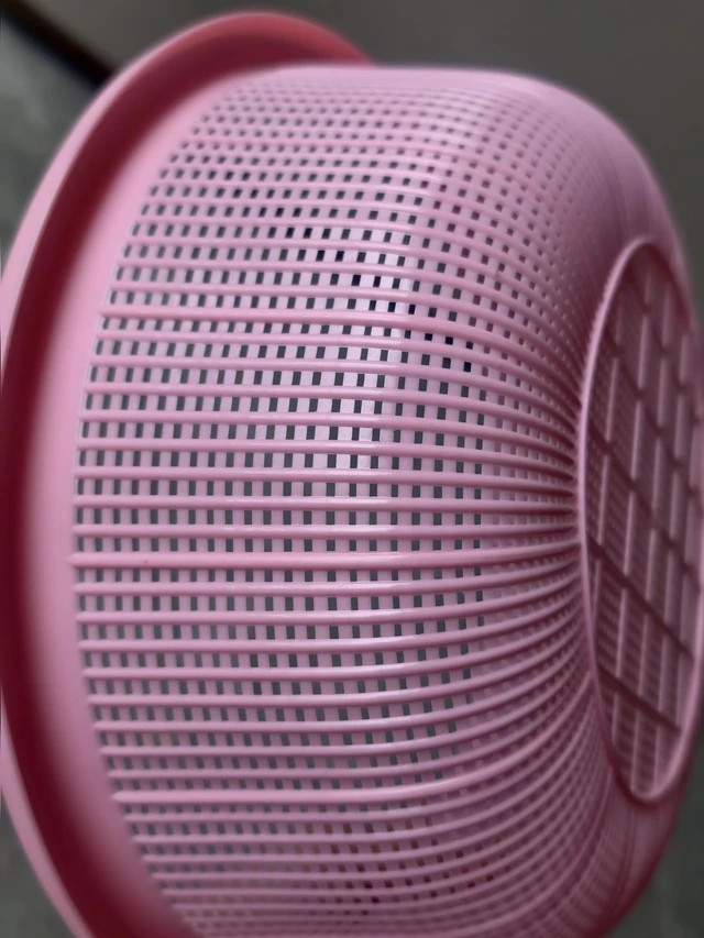 Alt view image 6 of 7 - 4 pcs Plastic Wash Basket Round Perforated Colander Wash Vegetables and Fruits Drain Cooked Pasta Kitchen Essentials Food Strainer Basket Strainer Kitchen pink