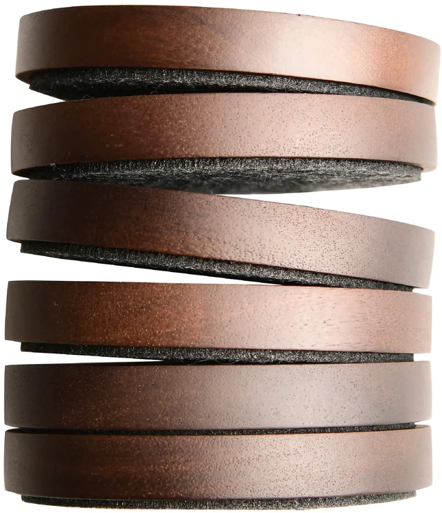 Main image of Wood Coaster for Drinks, 4.3 Inch, Set of 6, Absorbent and Insulation Felt Stackable Cup Holders, Coasters for Wooden Table, Designed by