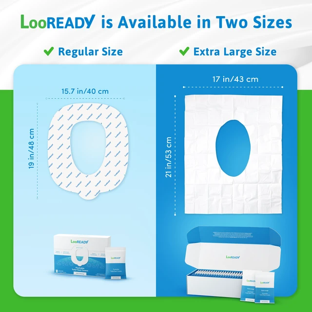 Alt view image 7 of 7 - Toilet Seat Covers Disposable Flushable - Extra Large (18 x 22) - Super Thick, Individually Wrapped Toilet Seat Cover for Travel & Public Bathroom - Premium Quality, Convenient and Hygienic (30 Pack)