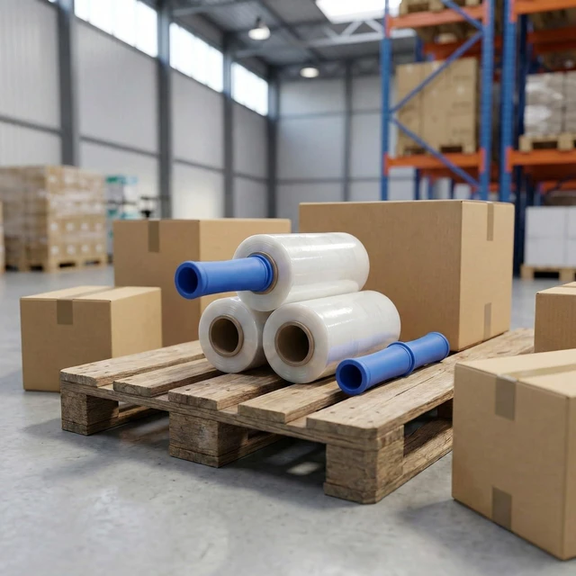 Alt view image 7 of 7 - 4 Pack Stretch Wrap for Moving, 5 Inch x 1000ft 80 Gauge, Heavy Duty Clear Plastic Wrap with Handles, Packing, Shipping, Pallet & Furniture Protection