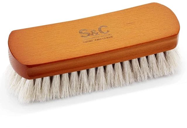 Main image of Premium Horsehair Shoe Polish Brush Handcrafted Beechwood Shoe Brush for Shine and Buffing Luxurious Shoe Shine Brush with Soft Horsehair Bristles (White)