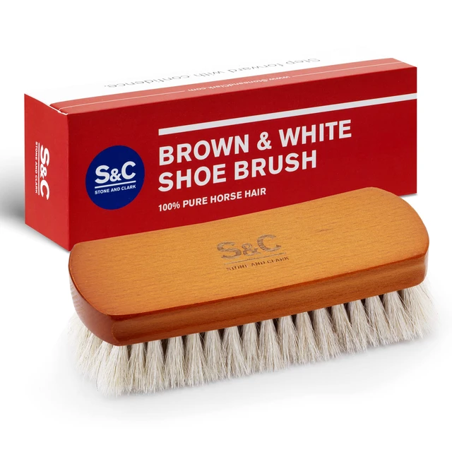 Alt view image 5 of 5 - Premium Horsehair Shoe Polish Brush Handcrafted Beechwood Shoe Brush for Shine and Buffing Luxurious Shoe Shine Brush with Soft Horsehair Bristles (White)