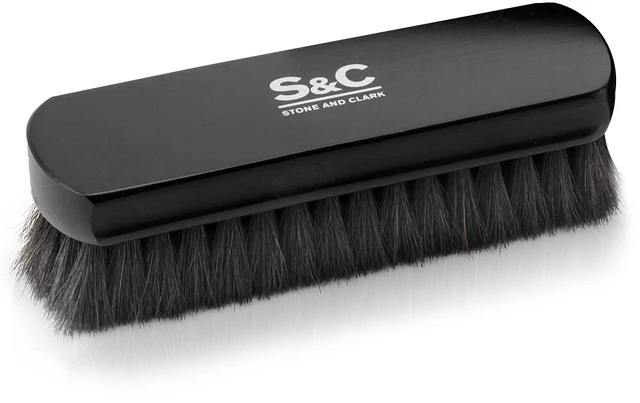 Main image of Premium Horsehair Shoe Polish Brush Handcrafted Beechwood Shoe Brush for Shine and Buffing Luxurious Shoe Shine Brush with Soft Horsehair Bristles (Black)