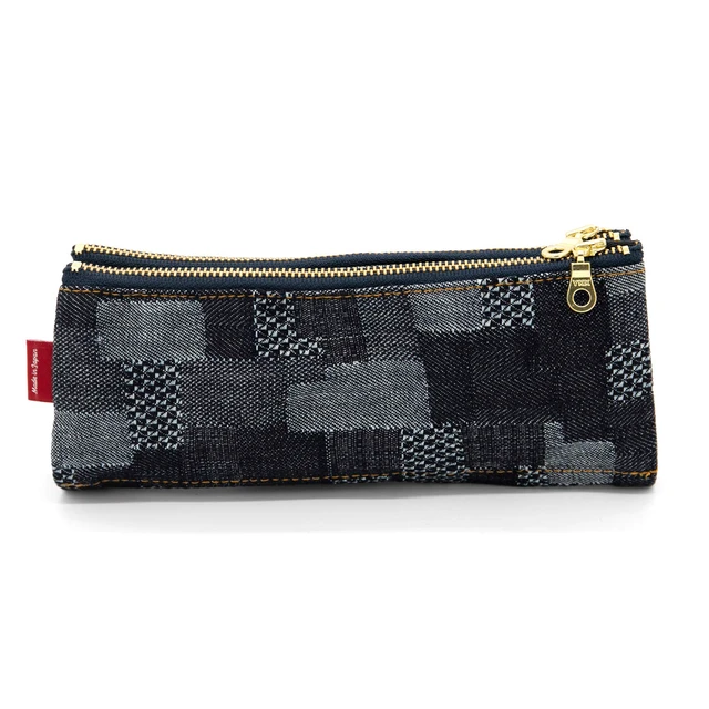 Alt view image 2 of 6 - LDD-BNPN-101 Denim Patchwork Pencil Case