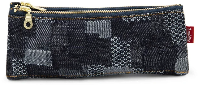 Main image of LDD-BNPN-101 Denim Patchwork Pencil Case