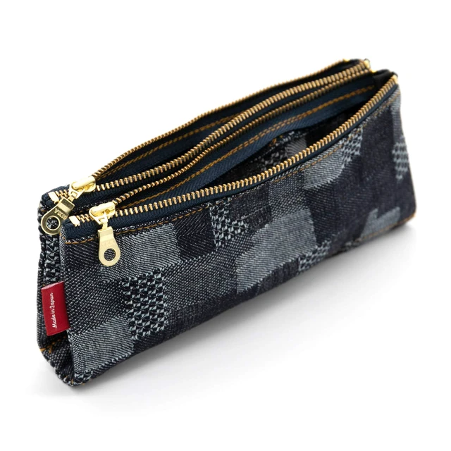 Alt view image 4 of 6 - LDD-BNPN-101 Denim Patchwork Pencil Case