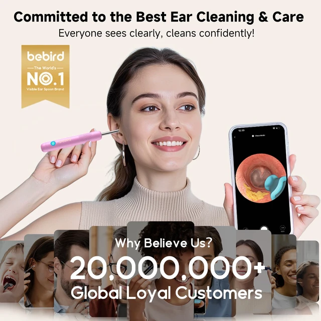Alt view image 2 of 7 - R1 Ultra Ear Wax Removal Tweezers: 1296P HD Ear Camera Cleaner IP67 | FSA/HSA Painless Tweezers & Visual Dropper Tool, Help Remove Various Earwax with 11 Tips, 3-Piece Slicone ENT Home Check Kits