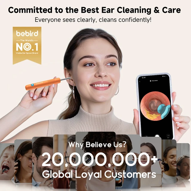 Alt view image 2 of 7 - R1 Ultra Ear Wax Removal Tweezers: 1296P HD Ear Camera Cleaner IP67 | FSA/HSA Painless Tweezers & Visual Dropper Tool, Help Remove Various Earwax with 11 Tips, 3-Piece Slicone ENT Home Check Kits