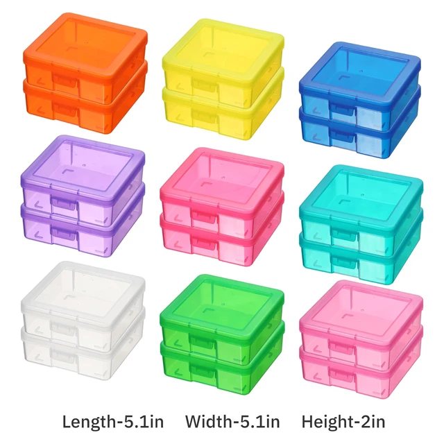 Alt view image 2 of 7 - Plastic Small Storage Containers for Organizing, Mini Tote Box | 18 Pack, Small Color, Task Boxes for Special Education, Board Game Storage Containers, Balloon Storage Organizer