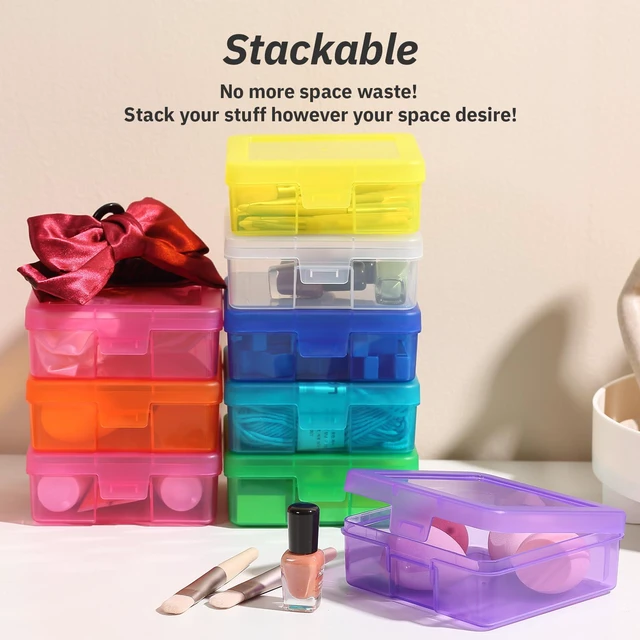 Alt view image 3 of 7 - Plastic Small Storage Containers for Organizing, Mini Tote Box | 18 Pack, Small Color, Task Boxes for Special Education, Board Game Storage Containers, Balloon Storage Organizer
