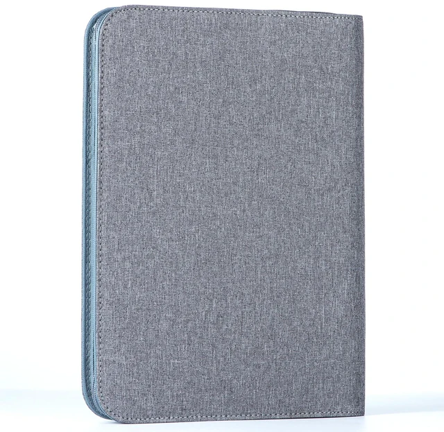 Main image of 48 Fountain Pen Case Gray Organizer Bag, Waterproof Canvas Pen Display Holder with YKK zipper