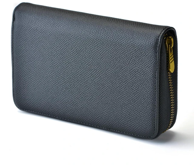 Main image of Fountain Pen Case Genuine Leather Pen Case 10 Divided Slots Black, Rollerball Pen Holder Handmade Display Organizer Zippered Pouch