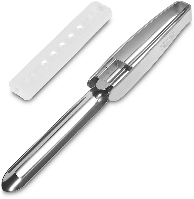 Main image of Stainless Steel Peeler Long Vegetable Peeler 8.5 inch | Potato Peeler Cabbage Peeler with Plastic Safety Cover Seki