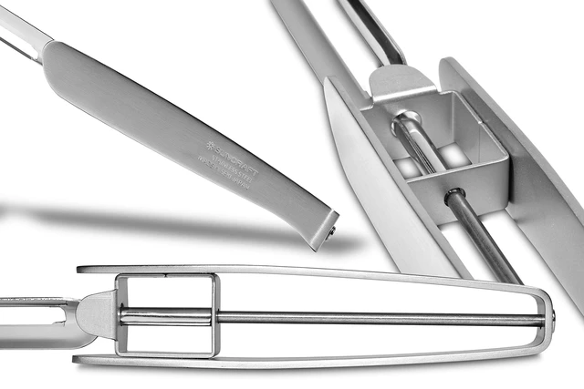 Alt view image 6 of 7 - Stainless Steel Peeler Long Vegetable Peeler 8.5 inch | Potato Peeler Cabbage Peeler with Plastic Safety Cover Seki