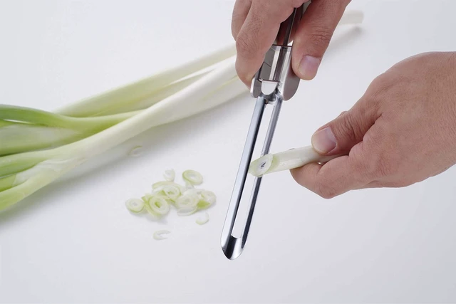 Alt view image 7 of 7 - Stainless Steel Peeler Long Vegetable Peeler 8.5 inch | Potato Peeler Cabbage Peeler with Plastic Safety Cover Seki
