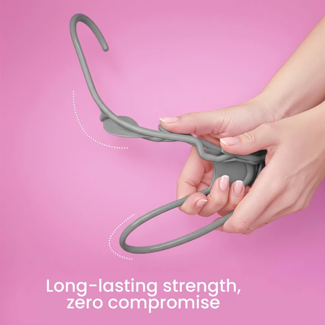 Alt view image 4 of 7 - Plastic Hangers 50 Pack Space Saving Clothes Hanger Grey | Durable & strong | Closet organizer & storage | Ideal for apartments, dorms & stocking stuffers