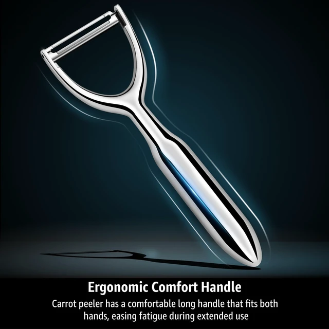 Alt view image 6 of 7 - Y-Shaped Stainless Steel Vegetable Peeler for Potato Carrot Cucumber | Dishwasher Safe, Dual-Sided Ultra-Sharp swivel Blade, Ergonomic Handle Reduces Fatigue for Kitchen Food Preparation