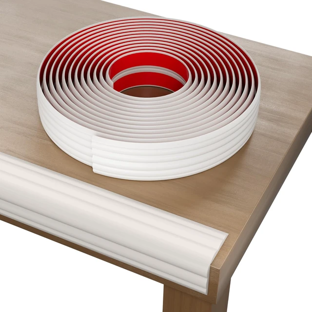 Alt view image 6 of 7 - Wall Corner Protector Molding Trim, 1.6 in x 20 ft, White | Edge Guard, Peel and Stick Flexible Trim Molding for Inside & Outside Corners, Wall, Countertop