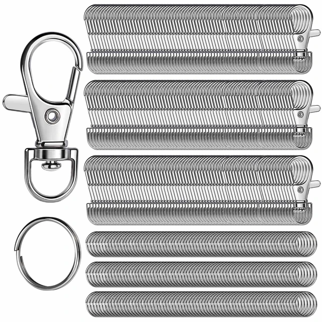 Main image of 480PCS Lobster Claw Clasps and Key Rings, Keychain Making Kit - 240PCS Keychain Clips and 240PCS Key Chain Ring, Split Rings, for Key Chains, Crafts, Lanyard, Key, Jewelry Making