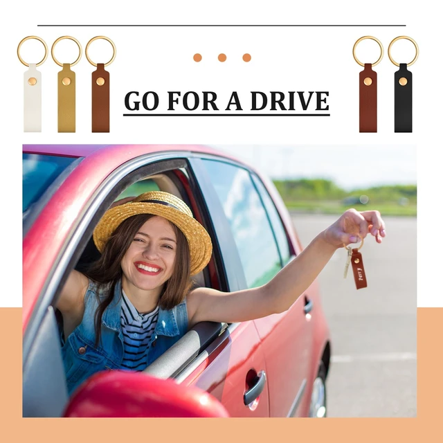 Alt view image 5 of 7 - 100 Pcs Leather Keychain Blanks, 3.7 x 0.7 Inches, Colorful | Includes Metal Key Rings, Ideal for Laser Engraving Projects, Durable Faux Leather Tags for DIY Crafts and Custom Gifts