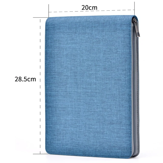Alt view image 5 of 7 - 24 Fountain Pen Case Blue Organizer Bag - Premium Waterproof Canvas Pen Display Holder, Individual Slot Zippered Style Storage Case