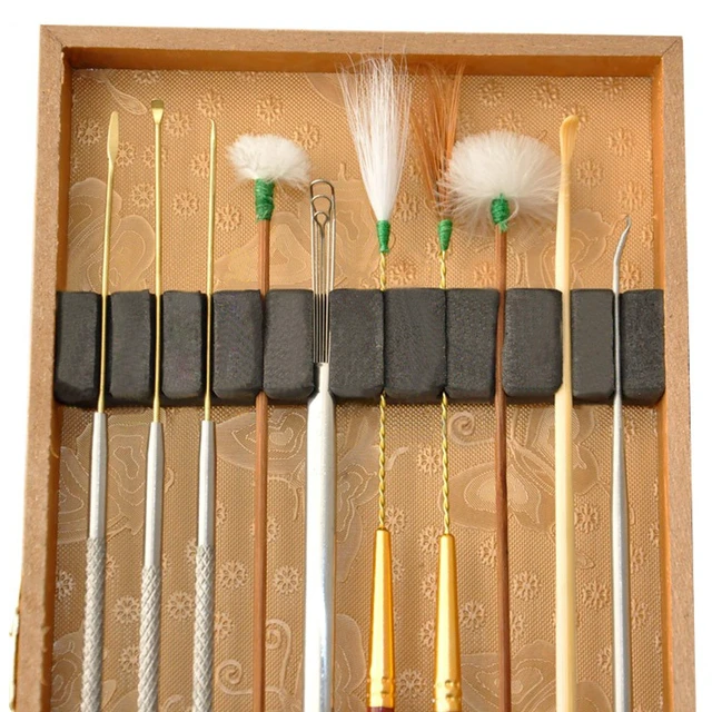 Alt view image 3 of 5 - Multifunction Ear Pick Cleaning Set Ear Wax Removal Cleaner,Beauty Tools Kit (19pcs a Set with Wooden Box)