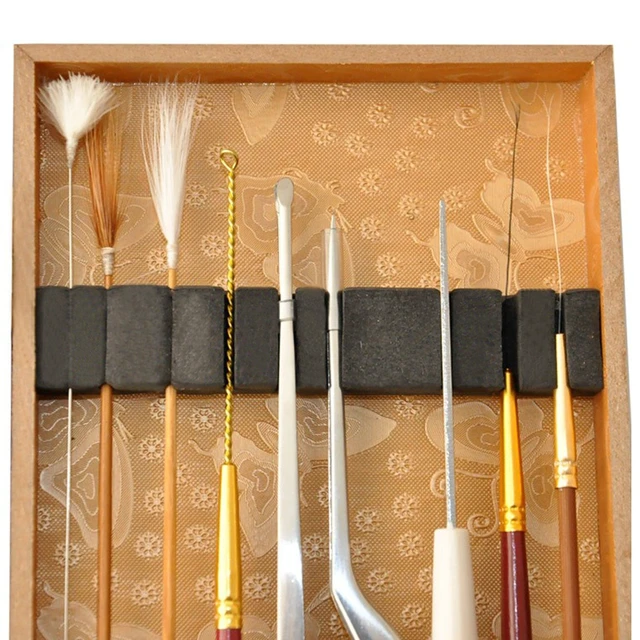 Alt view image 4 of 5 - Multifunction Ear Pick Cleaning Set Ear Wax Removal Cleaner,Beauty Tools Kit (19pcs a Set with Wooden Box)