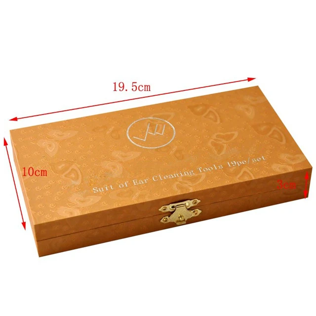 Alt view image 5 of 5 - Multifunction Ear Pick Cleaning Set Ear Wax Removal Cleaner,Beauty Tools Kit (19pcs a Set with Wooden Box)
