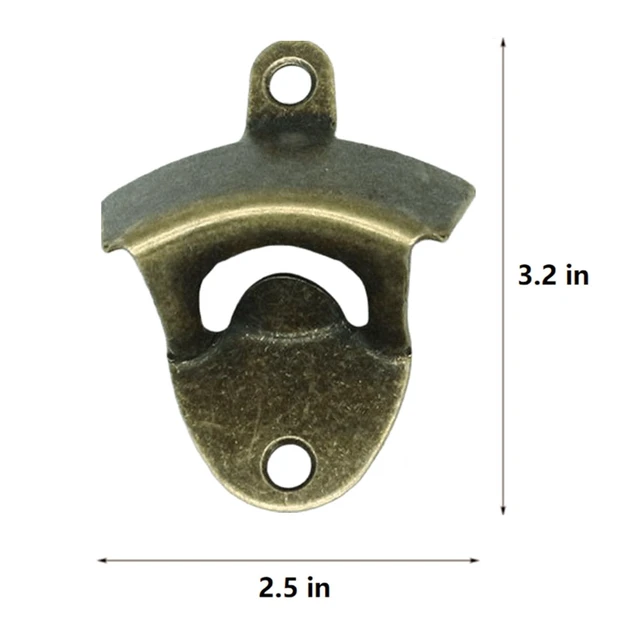 Alt view image 4 of 7 - 20 Pack Bottle Opener Wall Mounted (Bronze) | Vintage Beer Bottle Opener with Screws for Bars KTV Hotels Homes