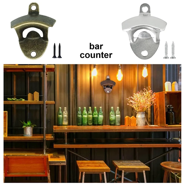 Alt view image 5 of 7 - 20 Pack Bottle Opener Wall Mounted (Bronze) | Vintage Beer Bottle Opener with Screws for Bars KTV Hotels Homes