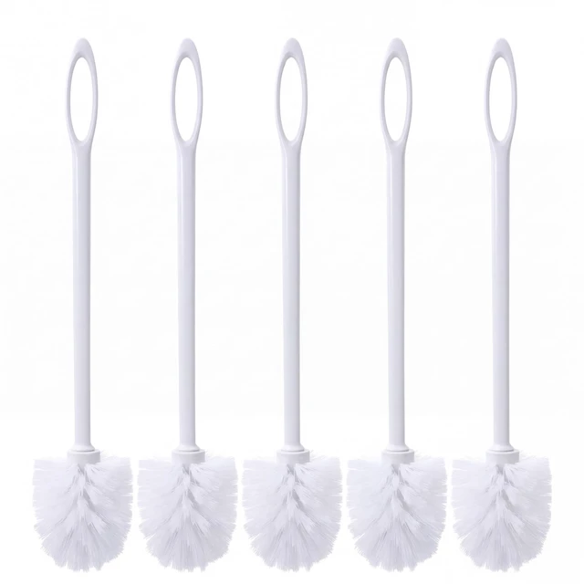 Main image of 12 Pcs 17.3 Inch White Toilet Brush Bulk with Hook Hole Long Handle Toilet Bowl Cleaner Scrubber for Bathroom Household Cleaning Supplies Christmas Home Gifts