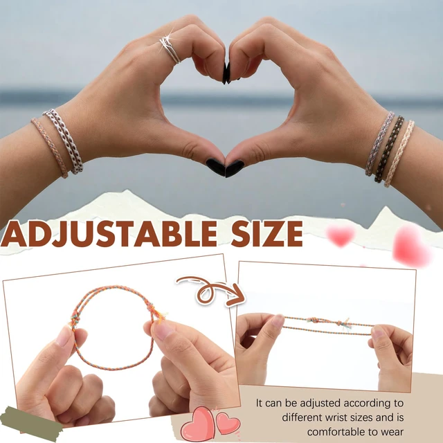 Alt view image 2 of 6 - 100 Pcs Friendship Braided Bracelets Bulk, Boho | 100 Pcs Handmade Woven Wrist for Party Favor, Birthday Gift, Summer Camp, Colorful Adjustable String for Wowen, Boho