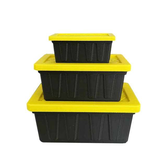 Alt view image 2 of 2 - Miniaturized Version of The HDX Storage Box Mini storage box organizer container case holder 3pcs Black