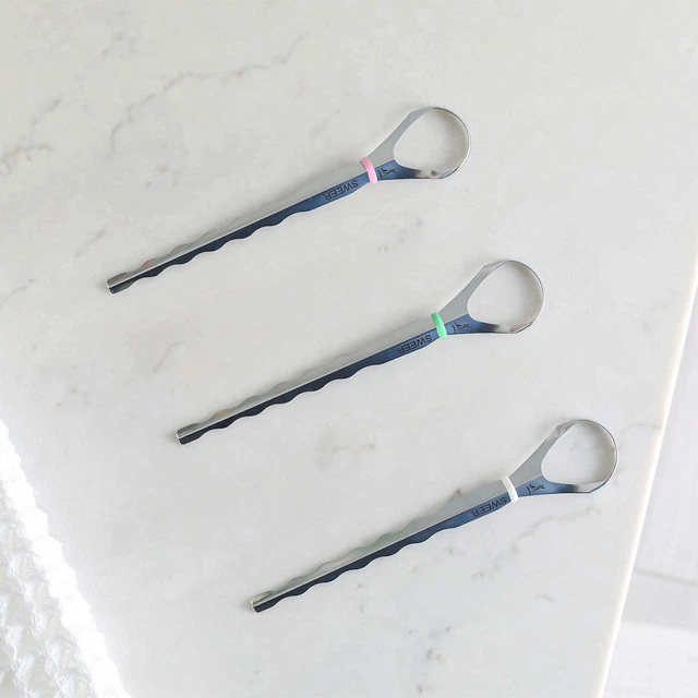 Alt view image 2 of 3 - Model T Sweep Medical Grade Stainless Steel Tongue Cleaner with Wider Cleaning Head, Reduce Bad Breath and Improve Taste, Preferred by Leading Dental Schools, Dishwasher Safe (2 Count)