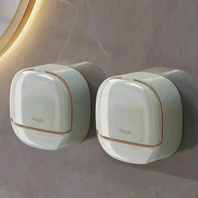 Main image of Soap Holder Dish Shower, Bar Soap Holder with Drainage, Self Draining Soap Holder, Wall Mounted Soap Box Tray Container for Bathroom, Bathtub Kitchen Sink (2PCS Light Green)