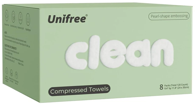 Main image of Compressed Towels Tablets, XL Soft Disposable Face Towels, 120Count | Portable & Individually Wrapped for Travel, Gym,Home, Game, ldeal for On-the-Go