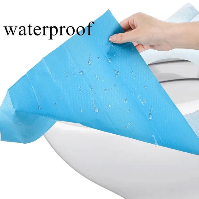 Alt view image 3 of 7 - 100 Pack Toilet Seat Covers Disposable, Individually Wrapped Travel Toilet Cover, Extra Large Potty Seat Liners Portable, Waterproof Potty Training Shield for Public Restroom, Trip, Outdoors