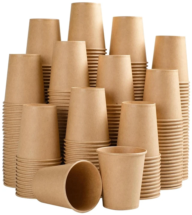 Main image of 400 Pack 5 oz Kraft Paper Cups, Disposable Bathroom Mouthwash Cups | Small Espresso Cups 5 Ounce, Hot/Cold Beverage Drinking Cup for Parties, Bathroom, Home, Store, Travel, Events (Brown)