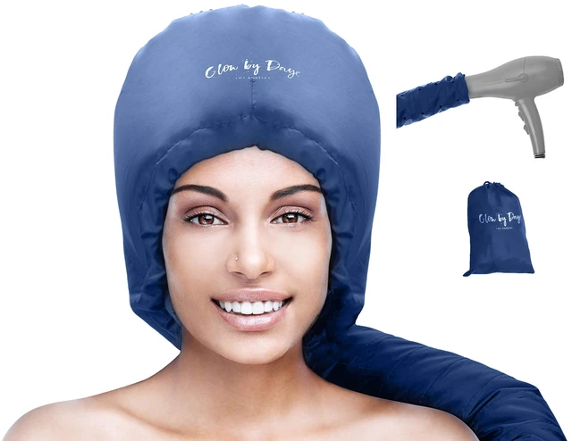 Main image of Bonnet Hood Hair Dryer Attachment, At Home Hair Dryer Hood for Hand Held Hair Dryer, Extra-Large, Navy