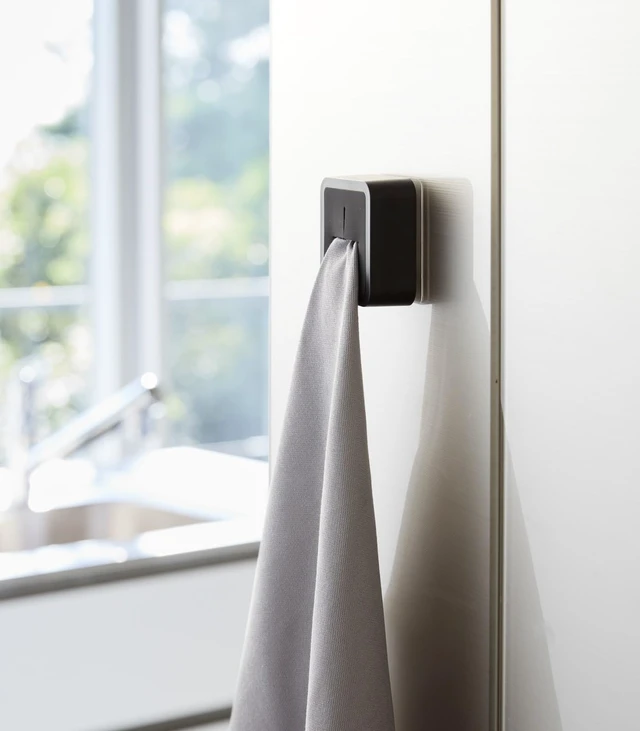 Alt view image 6 of 7 - Home Tower Self-Adhesive Kitchen Dish Towel Or Tea Towel Holder, Wall Mounted Cloth Hanger - Abs Plastic