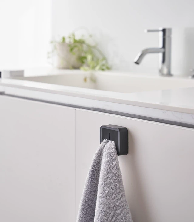 Alt view image 7 of 7 - Home Tower Self-Adhesive Kitchen Dish Towel Or Tea Towel Holder, Wall Mounted Cloth Hanger - Abs Plastic