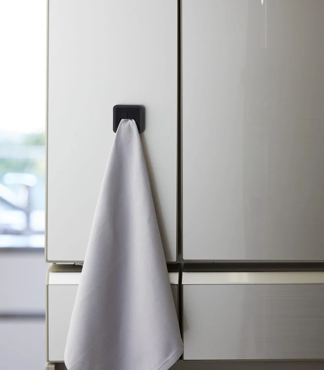 Alt view image 4 of 7 - Home Tower Self-Adhesive Kitchen Dish Towel Or Tea Towel Holder, Wall Mounted Cloth Hanger - Abs Plastic